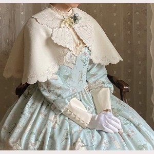 Little Rose Embroidery Classic Lolita Short Cape (AGL78)